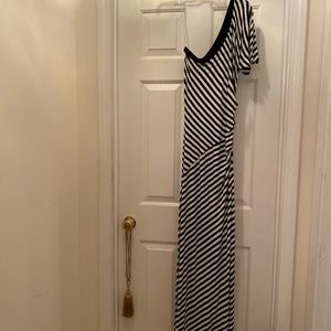 a.n.a Black and White One Sleeve Maxi Dress - NEW